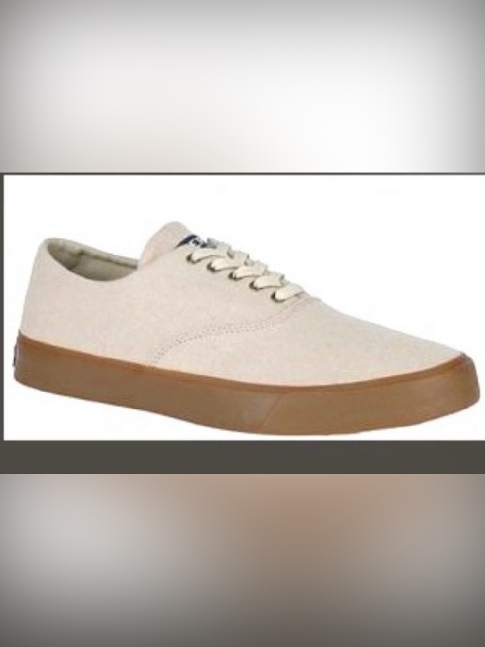 SPERRY Captain Top Sider Sneaker Wool Flannel Lace-up Cement 11.5